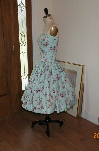 Vintage inspired wedding bridal bridesmaid halter beach sundress