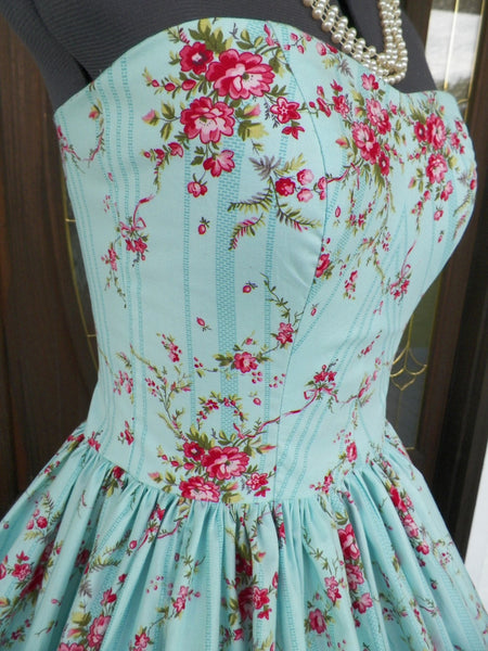 Vintage inspired wedding bridal bridesmaid halter beach sundress