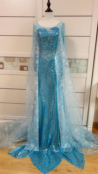 Inspired Classical Elsa Dress Blue Elsa Cosplay Costume