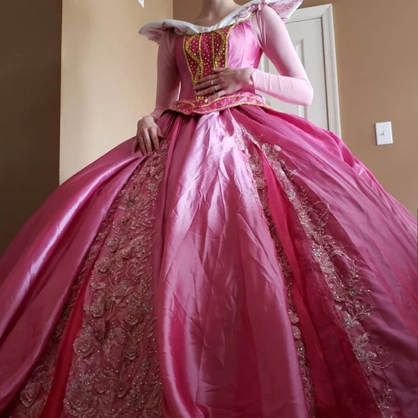 Pink Aurora Princess Adult costume Inspired Sleeping Beauty Costume Pink Color