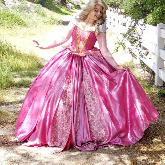 open lace back dress Princess Sleeping Beauty Aurora Costume Sexy Womens Halloween Costume main image 1