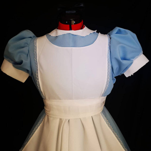 Alice blue Cosplay Costume Halloween baby kids adult Apron costume dress