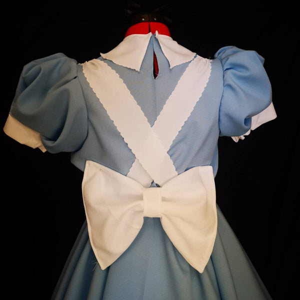 Alice blue Cosplay Costume Halloween baby kids adult Apron costume dress
