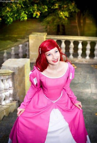 Custom Order based on Ariel Cosplay Mermaid costume Pink dress Princess cosplay Princesses