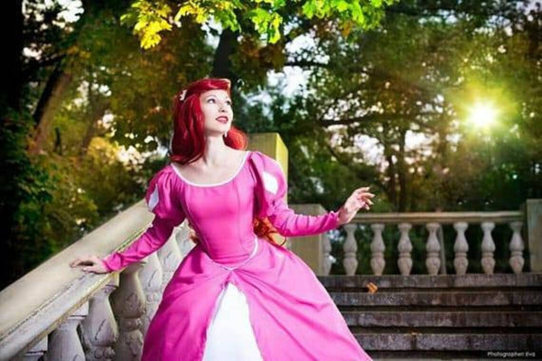 Custom Order based on Ariel Cosplay Mermaid costume Pink dress Princess cosplay Princesses