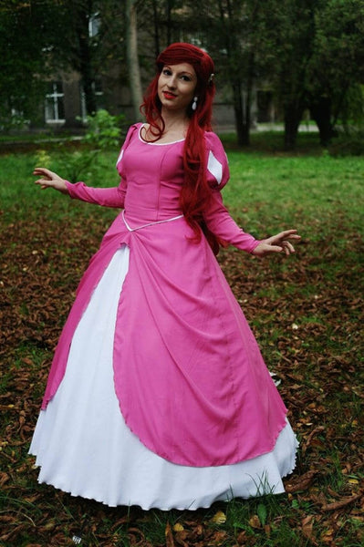Custom Order based on Ariel Cosplay Mermaid costume Pink dress Princess cosplay Princesses