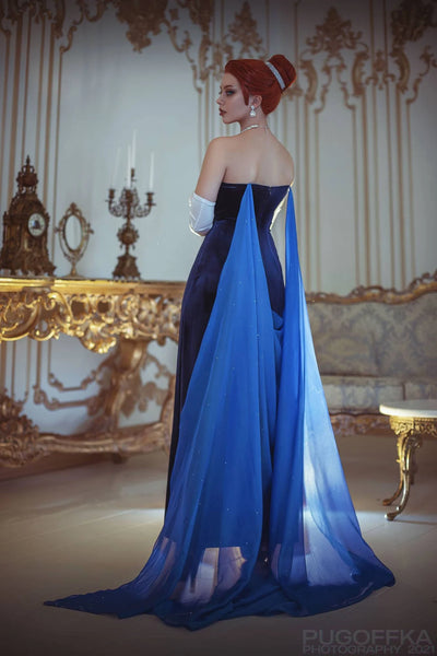 Anastasia opera Blue Dress, Princess Anya cosplay dress, adult halloween costume