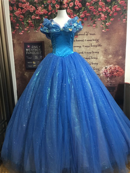 Blue Cinderella Costume Cinderella Dress Cosplay Costume