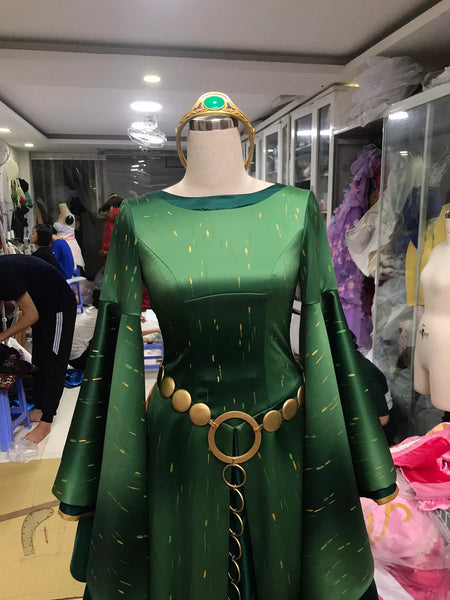 Queen Elinor adult costume, Costume Cosplay Green Scottish, Queen Elinor Brave, Scottish Costume, Disney Inspired
