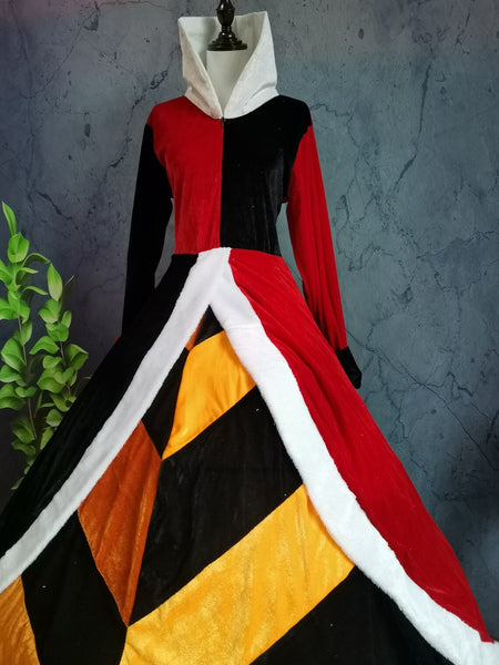 Inspired Alice in Wonderland Queen of Hearts Costume, Red Queen Dress Cosplay Costume