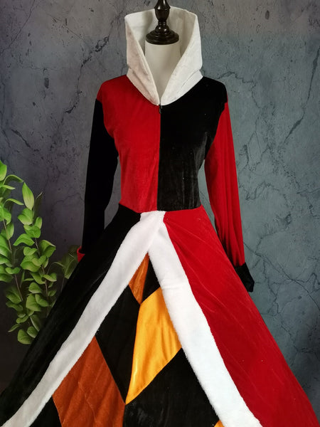 Inspired Alice in Wonderland Queen of Hearts Costume, Red Queen Dress Cosplay Costume