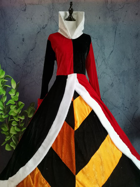 Inspired Alice in Wonderland Queen of Hearts Costume, Red Queen Dress Cosplay Costume