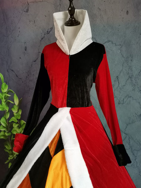 Inspired Alice in Wonderland Queen of Hearts Costume, Red Queen Dress Cosplay Costume