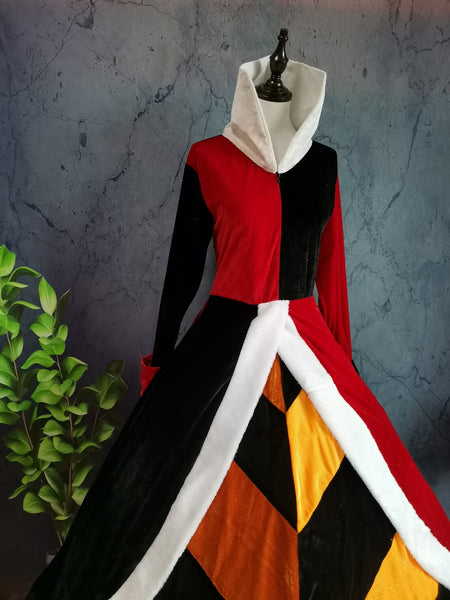Inspired Alice in Wonderland Queen of Hearts Costume, Red Queen Dress Cosplay Costume