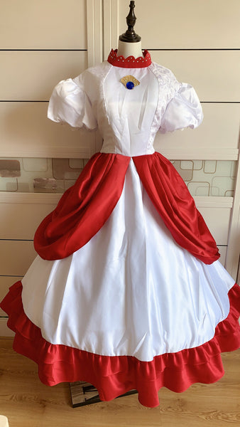 Inspired Princess Peach Fire dress Fire Peach Cosplay Costume