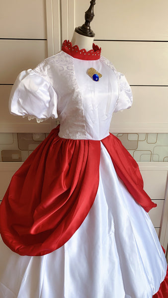 Inspired Princess Peach Fire dress Fire Peach Cosplay Costume
