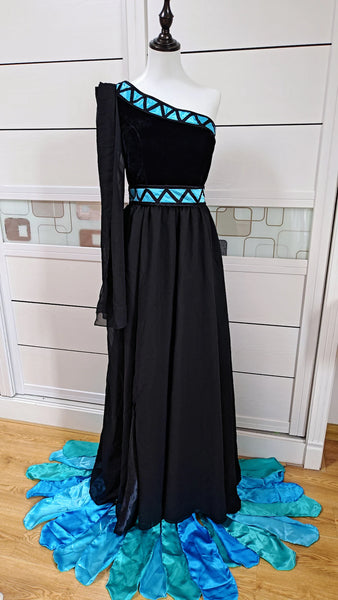 Inspired Female Hades Costume, Hades Cosplay Dress Adult Outfit