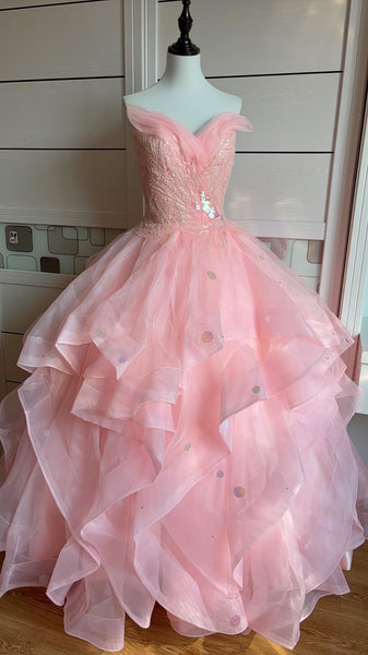 Inspired Witch Glinda Dress Pink Bubble Gown Cosplay Costume