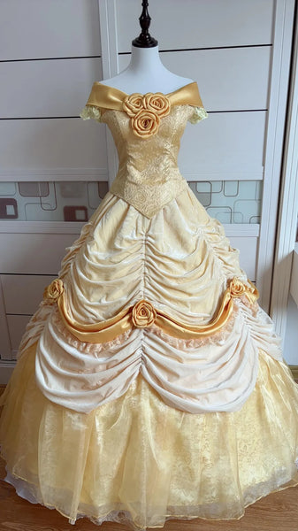 Inspired Belle Princess Cosplay Costume Belle Dress