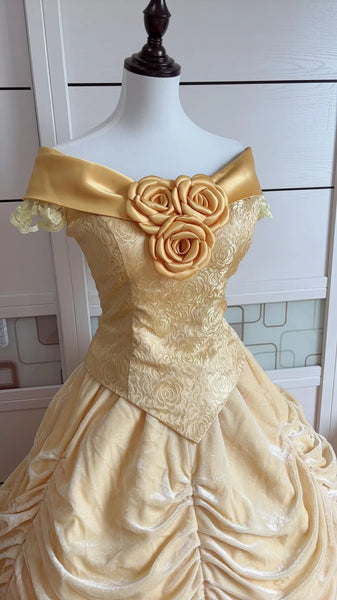 Inspired Belle Princess Cosplay Costume Belle Dress