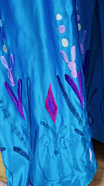 Inspired Elsa Coronation Dress Embroidery Cosplay Costume