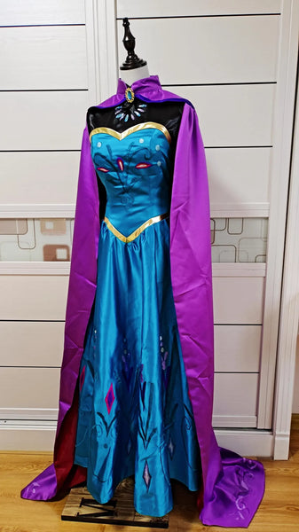 Inspired Elsa Coronation Dress Embroidery Cosplay Costume