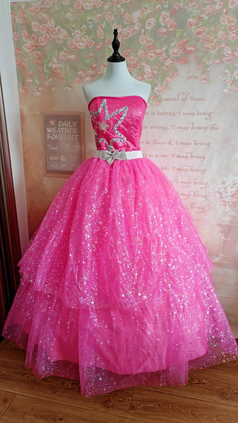 Pink Fashion Fairytale Cosplay Costume Star Princess Dress