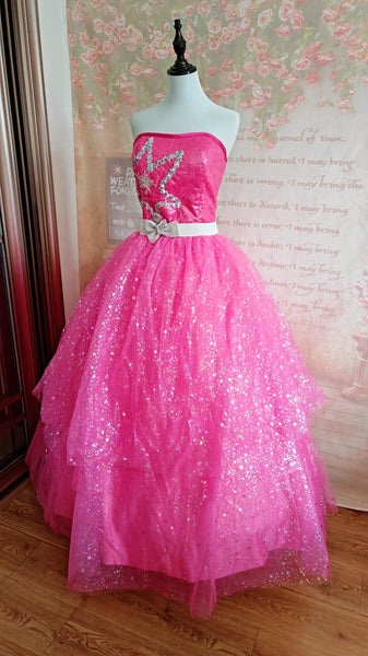 Pink Fashion Fairytale Cosplay Costume Star Princess Dress