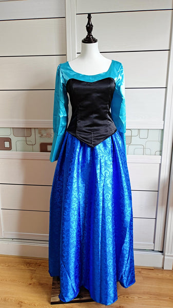 Inspired Princess Ariel Blue Dress Cosplay Costume