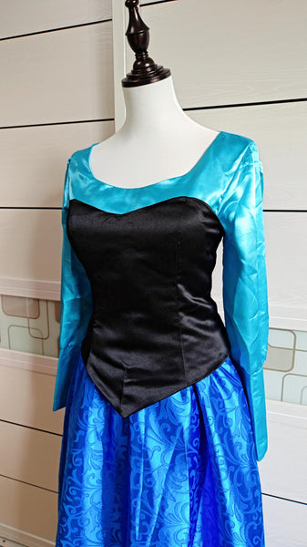 Inspired Princess Ariel Blue Dress Cosplay Costume
