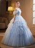 Princess Sky Blue Tulle Prom Dress,Fairy Dresses,Party Dress,Birthday Ball Gown,Girls Graduation Long Dress,Puffy Tulle Dress,Gifts For Her