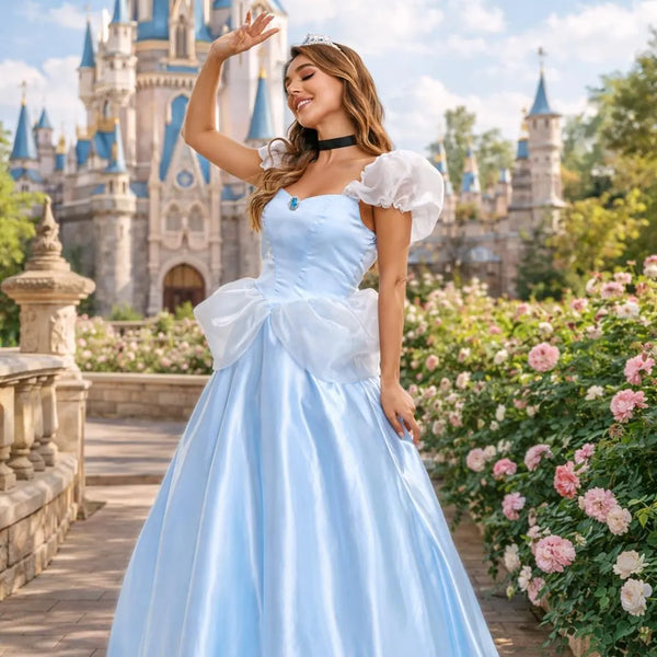 Cinderella Princess Cosplay Costume Set, Fairy Tale Princess Dress, Birthday Ball Gown, Themed Party Outfit, Gift for Her
