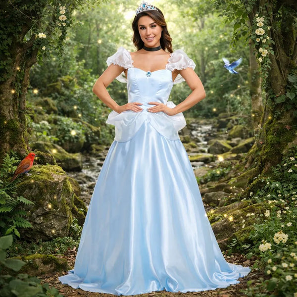 Cinderella Princess Cosplay Costume Set, Fairy Tale Princess Dress, Birthday Ball Gown, Themed Party Outfit, Gift for Her