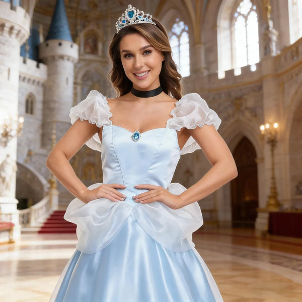 Cinderella Princess Cosplay Costume Set, Fairy Tale Princess Dress, Birthday Ball Gown, Themed Party Outfit, Gift for Her