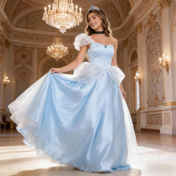 Cinderella Princess Cosplay Costume Set, Fairy Tale Princess Dress, Birthday Ball Gown, Themed Party Outfit, Gift for Her