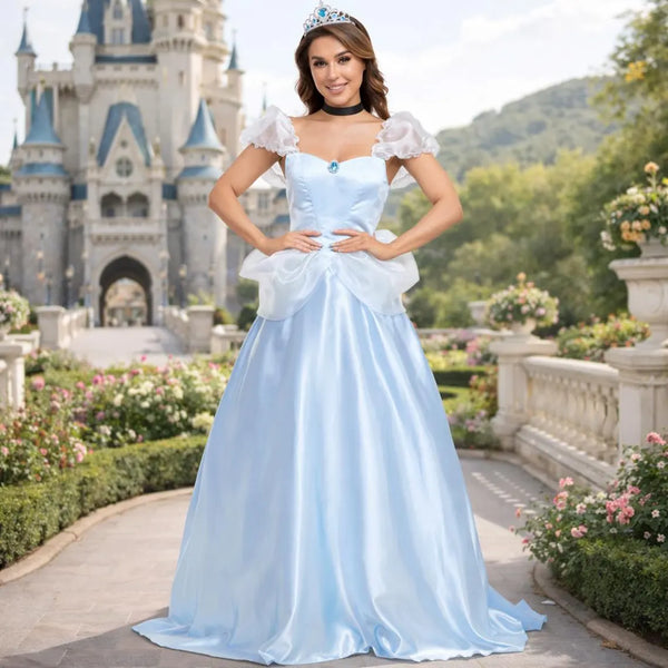 Cinderella Princess Cosplay Costume Set, Fairy Tale Princess Dress, Birthday Ball Gown, Themed Party Outfit, Gift for Her