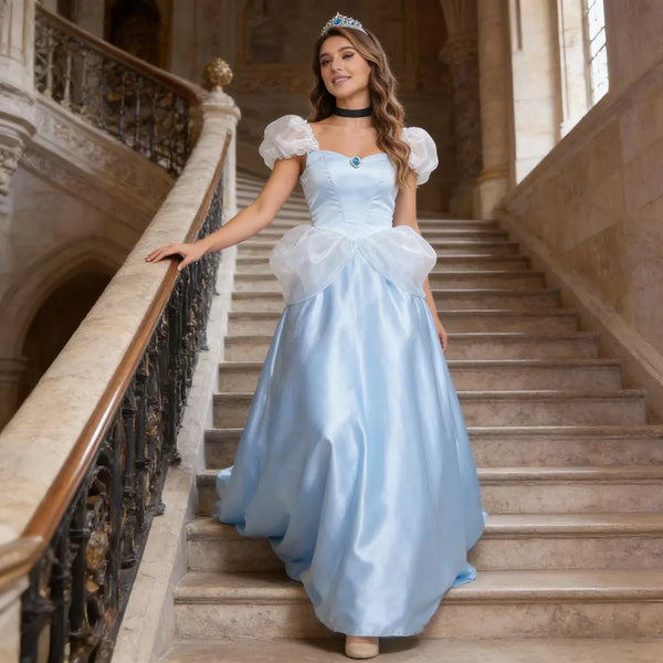 Cinderella Princess Cosplay Costume Set, Fairy Tale Princess Dress, Birthday Ball Gown, Themed Party Outfit, Gift for Her