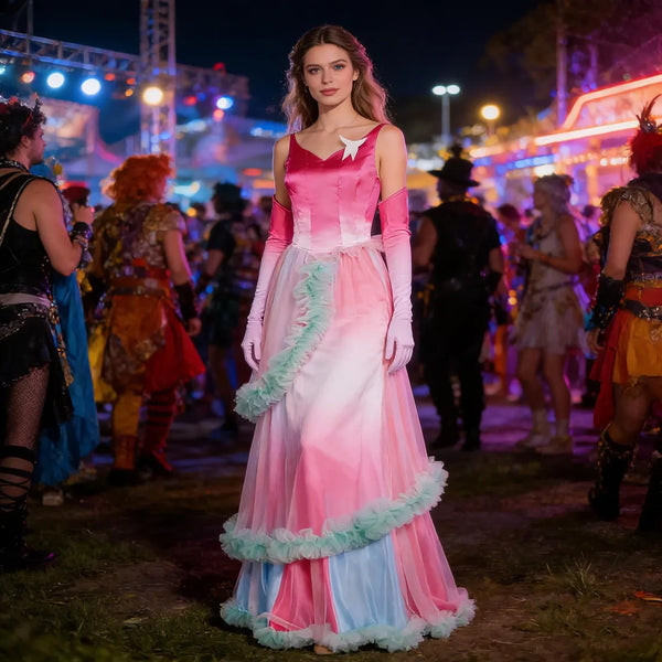 Glinda the Good Witch Cosplay Costume Glinda Pink Costume dress