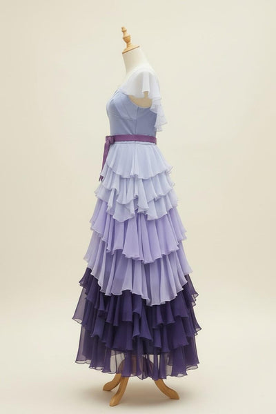 Hermione Yule Ball Dance Dress | Wizard Ball Gown Cosplay Costume | Pink & Lavender Fairy Formal Dress