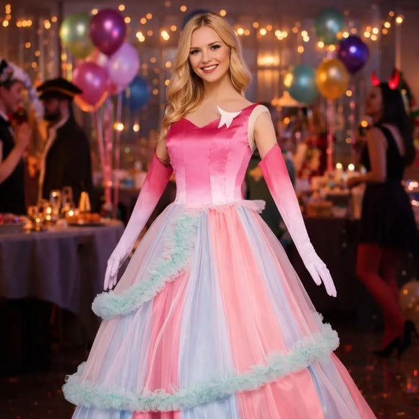 Glinda the Good Witch Cosplay Costume Glinda Pink Costume dress