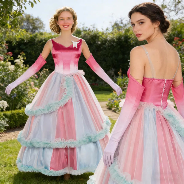 Glinda the Good Witch Cosplay Costume Glinda Pink Costume dress
