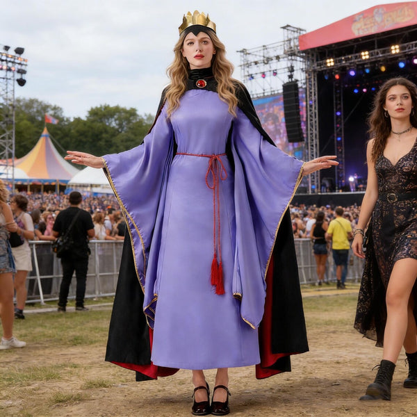 Female role-play; fairy tale princesses and villains; handmade performance costumes Evil queen costume