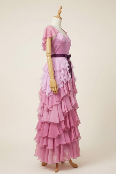 Hermione Yule Ball Dance Dress | Wizard Ball Gown Cosplay Costume | Pink & Lavender Fairy Formal Dress