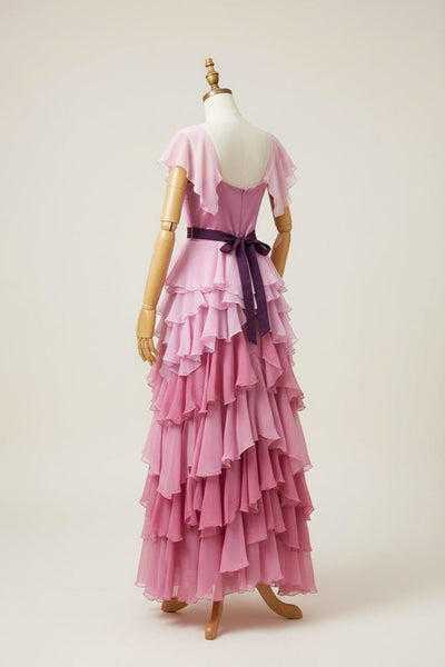 Hermione Yule Ball Dance Dress | Wizard Ball Gown Cosplay Costume | Pink & Lavender Fairy Formal Dress