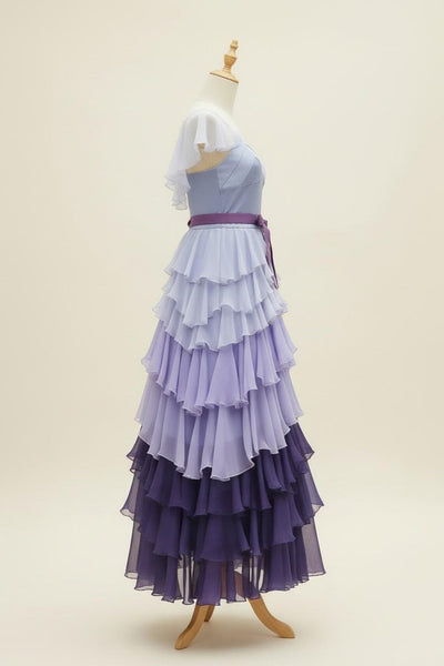 Hermione Yule Ball Dance Dress | Wizard Ball Gown Cosplay Costume | Pink & Lavender Fairy Formal Dress