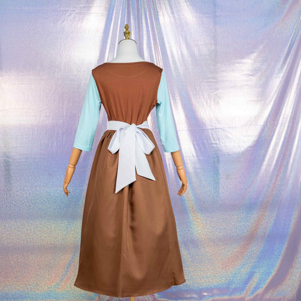 Princess Cinderella Maid Costume Cinderella Peasant Servant Apron Dress Halloween Cosplay Outfit