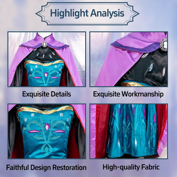 Frozen Elsa cosplay costume Elsa Ice queen cosplay dress Coronation Dress
