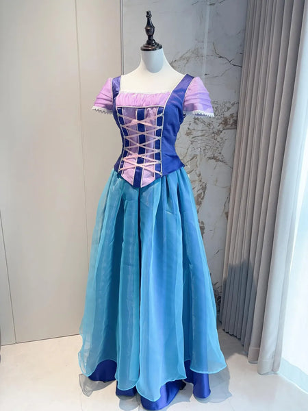 Alexa Blue Dress Diamond Gown Castle Cosplay Costume