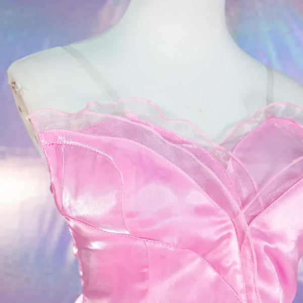 Pink Princess Ball Gown Cosplay Costume Fairy Tale Dress Adult Halloween Costume Elegant Party Dress Fantasy Princess Outfit Custom Size