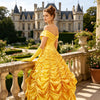 Handmade Belle Princess Costume – Adult Beauty & the Beast Cosplay Dress, Halloween Stage /Theatrical Outfit, Elegant Fairytale Gown